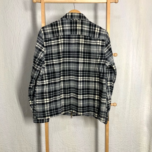 Excellent Vintage LL Bean Ladie’s Cotton Flannel Chamois Shirt Jacket, Size L - Picture 2 of 3